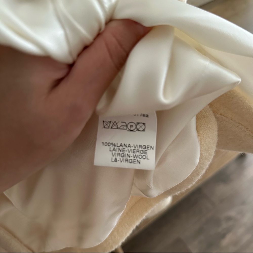 Blarney Beige 100% Wool Coat Sz Large - Picture 7 of 9